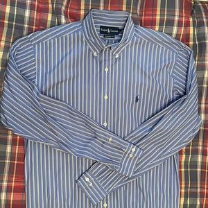 Men’s Ralph Lauren Classic Fit cotton dress shirt LS Blue 15.5 - 34/35 23”ptp